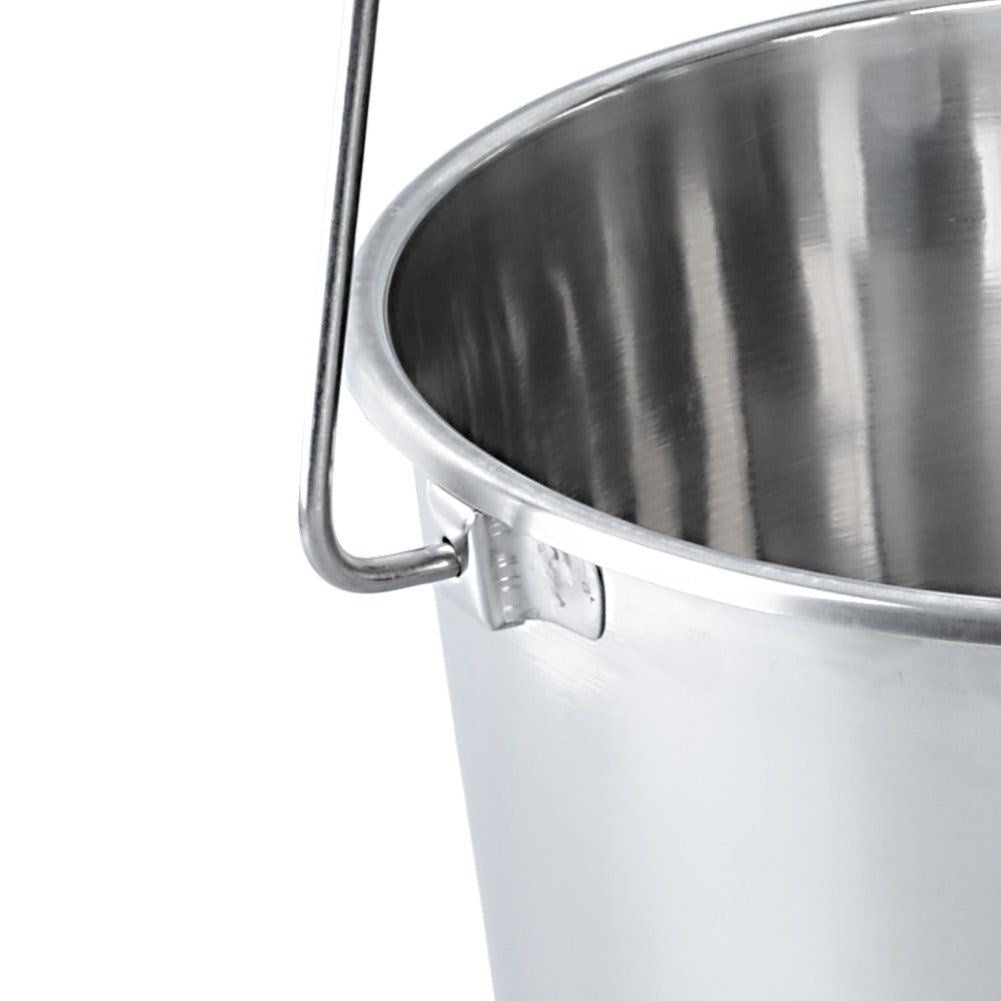 5L Stainless Steel Bucket with Handle for Food Safe Storage