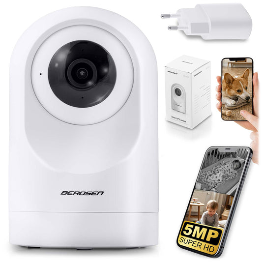 5MP WiFi PTZ IP Camera with Night Vision & Audio