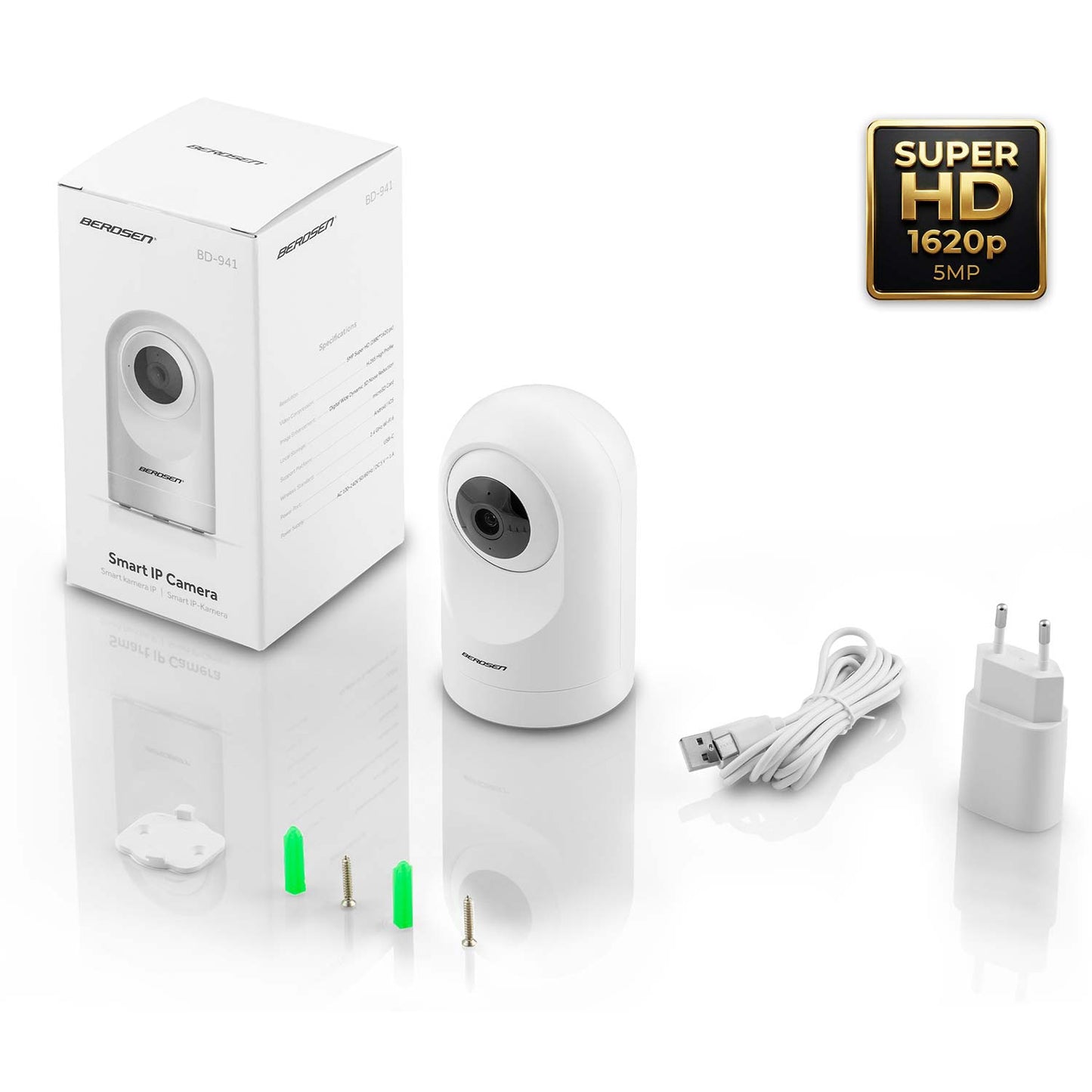 5MP WiFi PTZ IP Camera with Night Vision & Audio