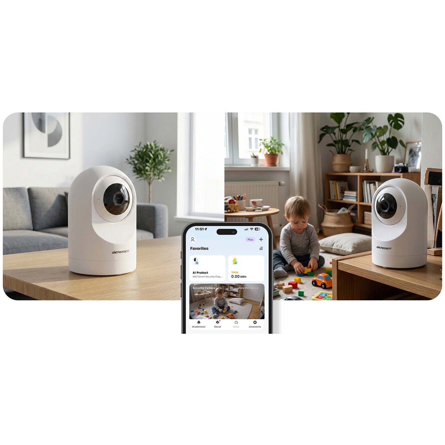 5MP WiFi PTZ IP Camera with Night Vision & Audio