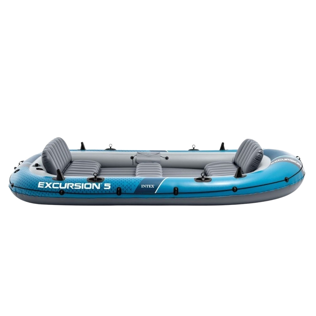 5-Person Inflatable Boat with Pump, Oars, and Bag