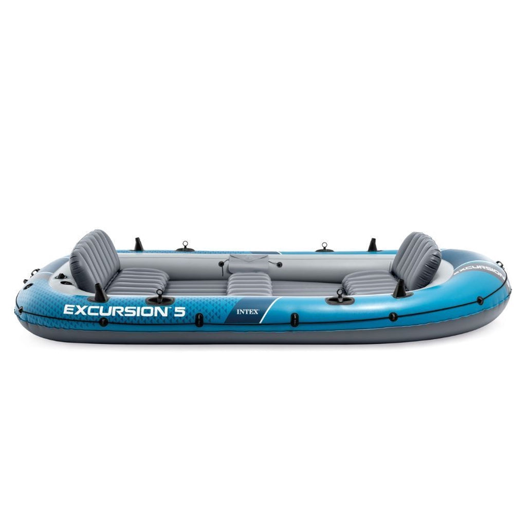 5-Person Inflatable Boat with Pump, Oars, and Bag