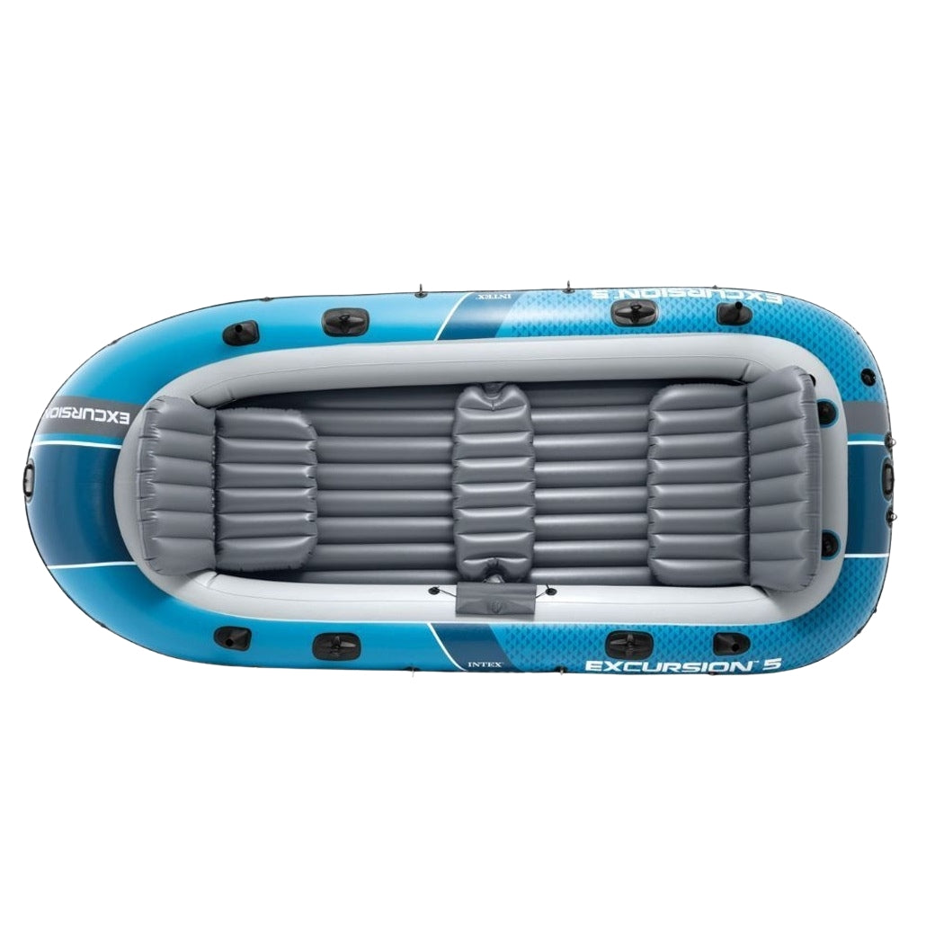 5-Person Inflatable Boat with Pump, Oars, and Bag