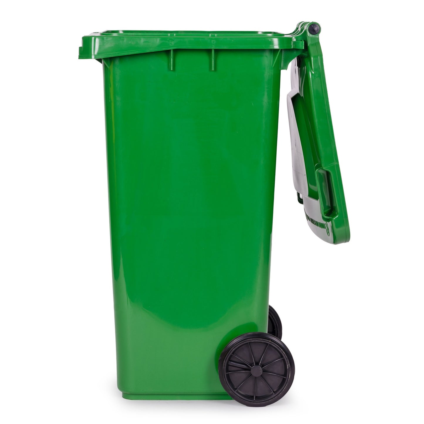 5x120L Waste Bins Set with Rubber Wheels, HDPE