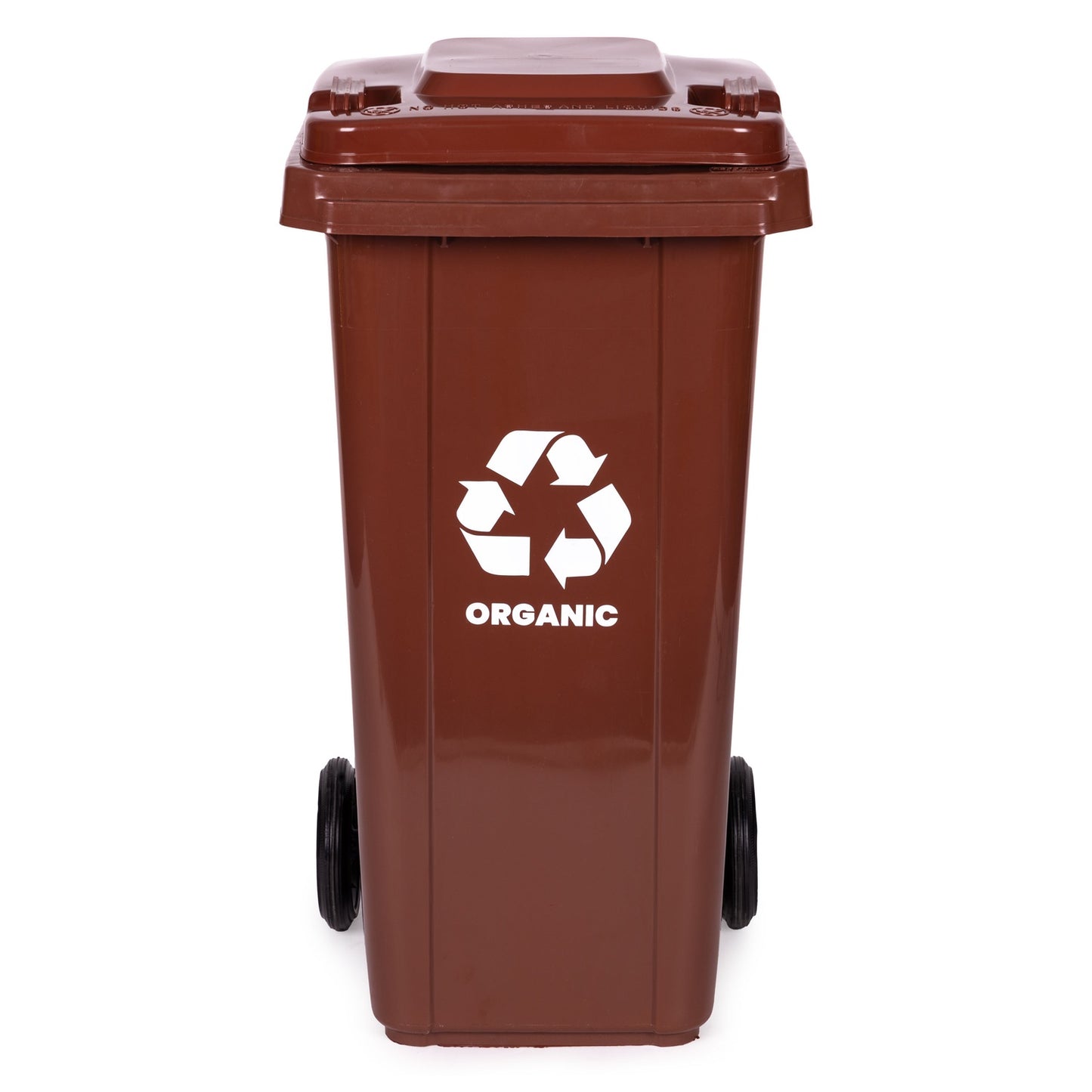 5x120L Waste Bins Set with Rubber Wheels, HDPE
