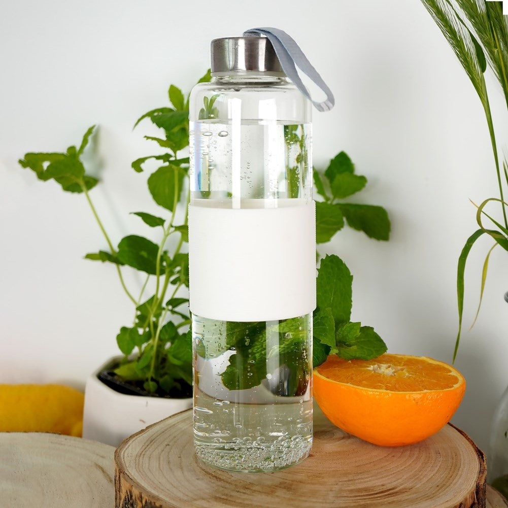 600 ml Borosilicate bottle with Silicone cover and Steel screw cap