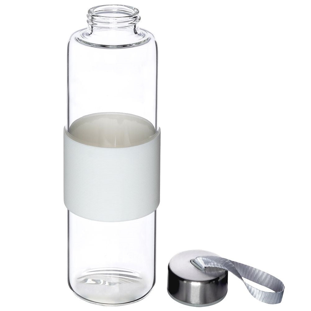 600 ml Borosilicate bottle with Silicone cover and Steel screw cap
