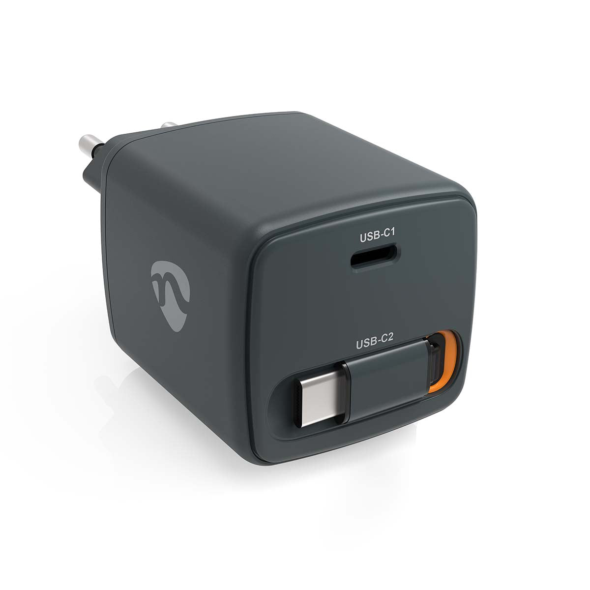 65W GaN Wall Charger with USB-C Retractable Cable