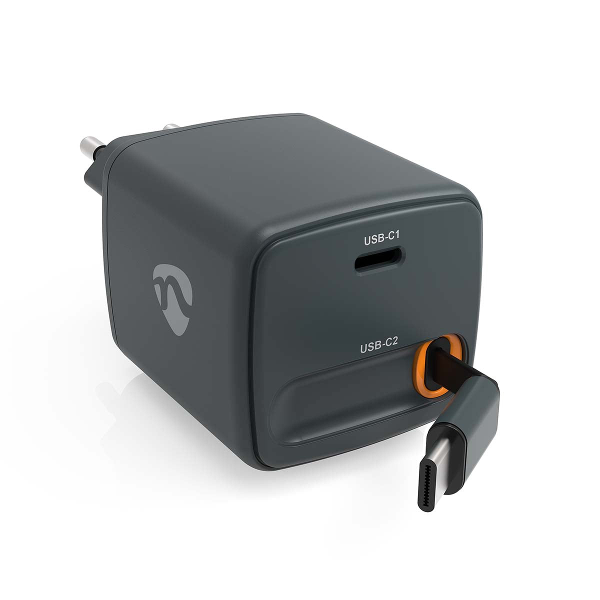 65W GaN Wall Charger with USB-C Retractable Cable