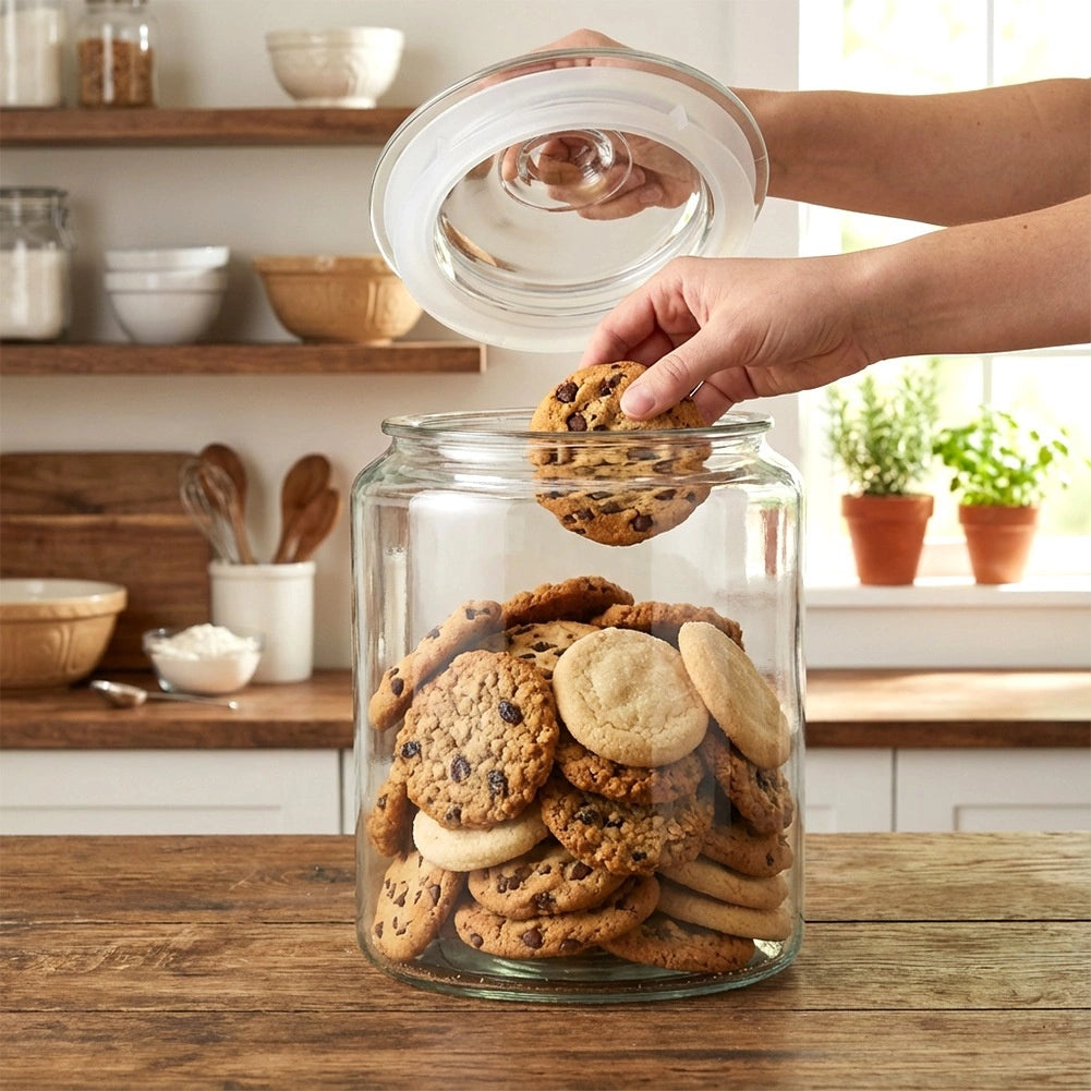 6L Glass Storage Jar with Airtight Lid