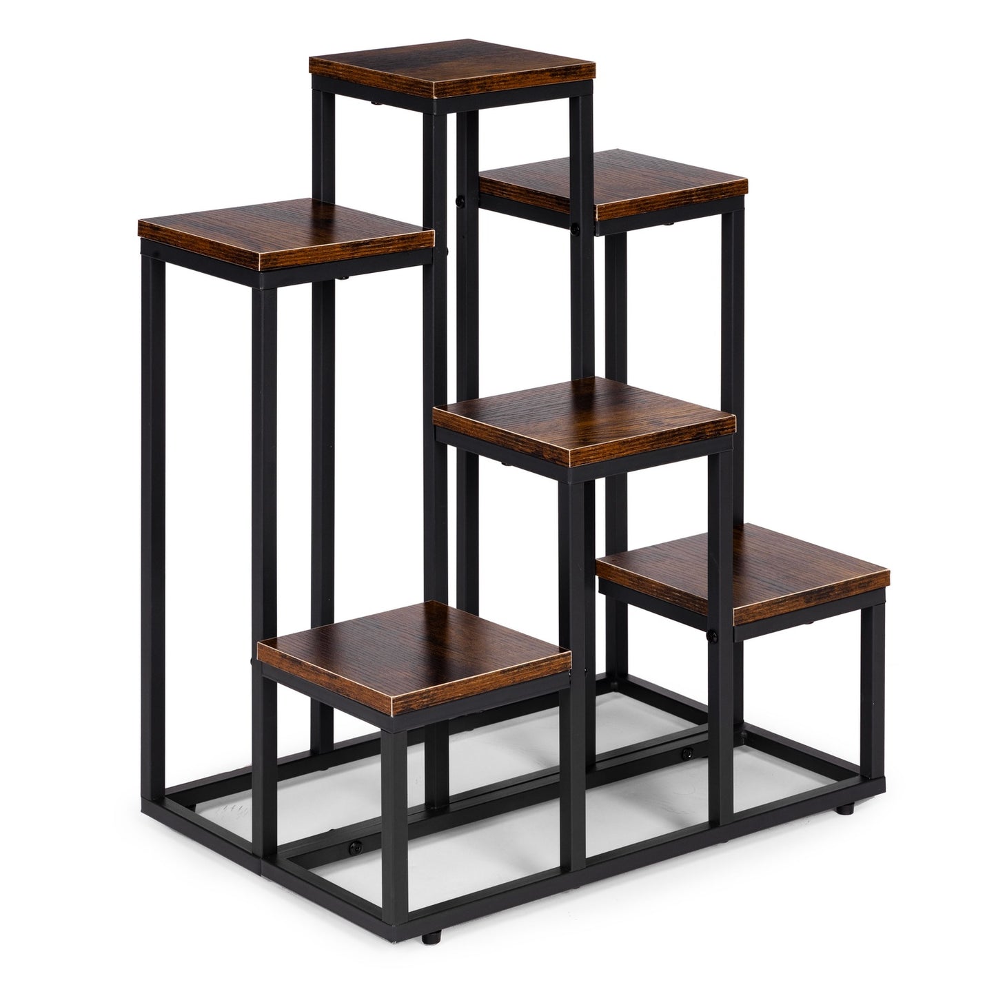 6-Shelf Loft-Style Plant Stand, Steel & Chipboard