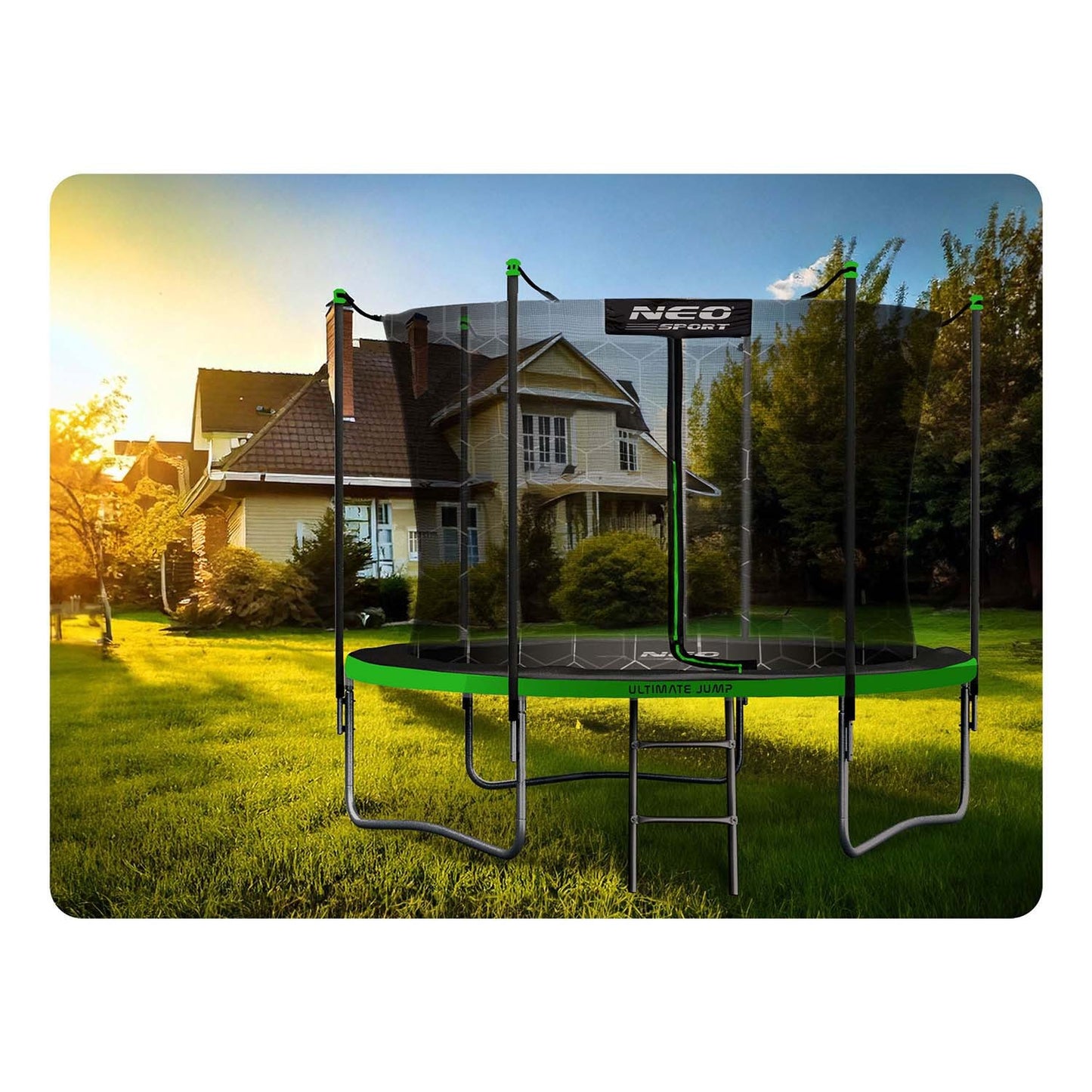 6ft/183cm Garden Trampoline with Inner Net and Ladder Neo-Sport