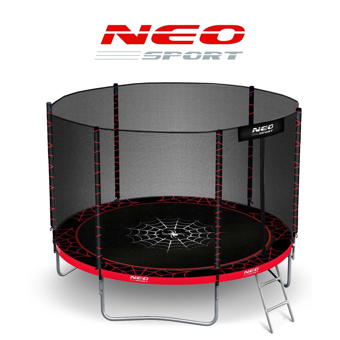 6ft/183cm Garden Trampoline with Outdoor Net and Ladder Neo-Sport