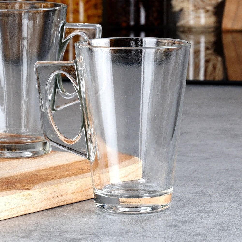 6 glasses with handles: Perfect for coffee, tea and dishwasher safe
