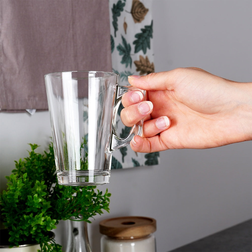 6 glasses with handles: Perfect for coffee, tea and dishwasher safe