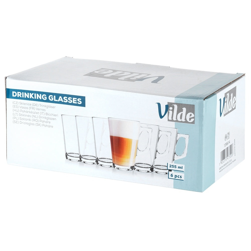 6 glasses with handles: Perfect for coffee, tea and dishwasher safe