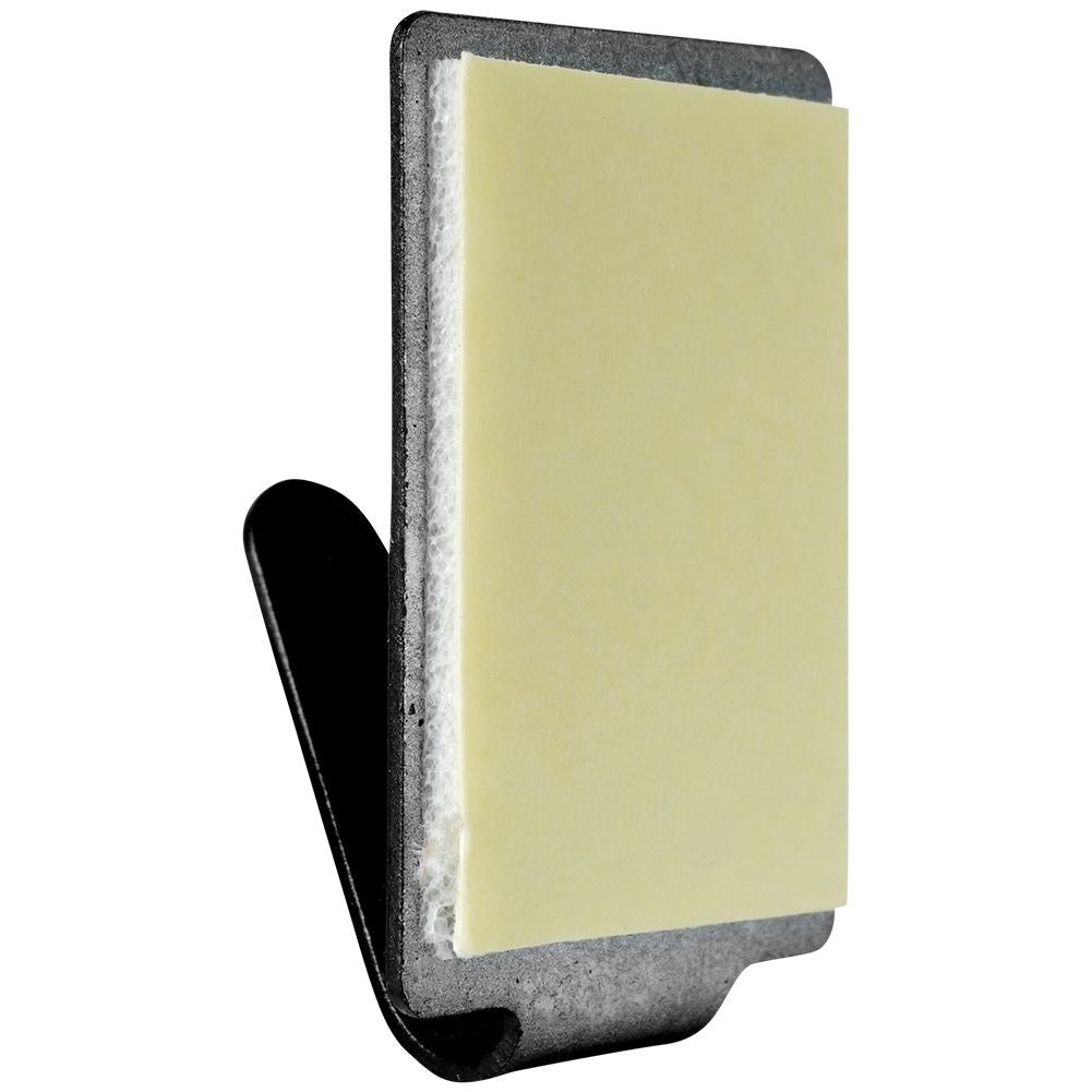 6 self-adhesive rectangular hooks in black stainless steel