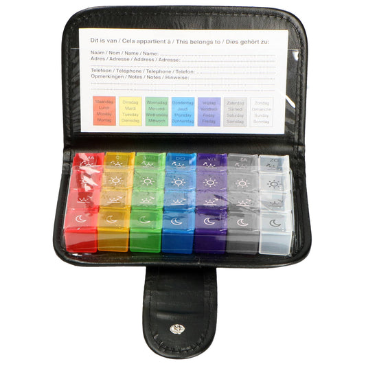 7-Day Pill Organizer with 4 Daily Compartments, BPA-Free