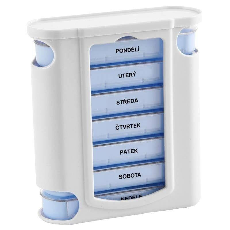 7-day tablet organizer with 4 sections per day
