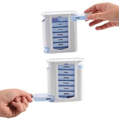 7-day tablet organizer with 4 sections per day