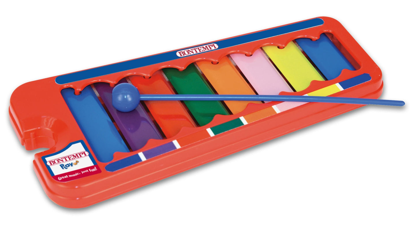 8-Note Metal Xylophone for Kids with Mallet