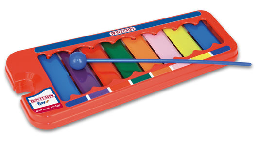 8-Note Metal Xylophone for Kids with Mallet