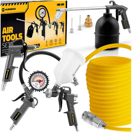 8-Piece Pneumatic Tool Set for Compressor Use