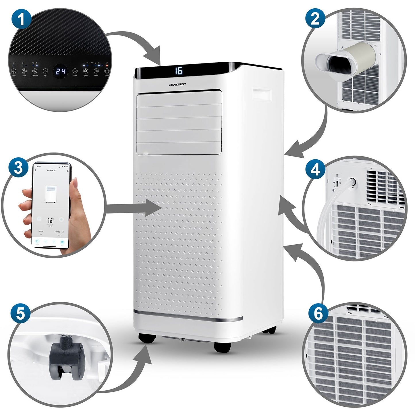 9000 BTU Berdsen BD-583 Portable Air Conditioner