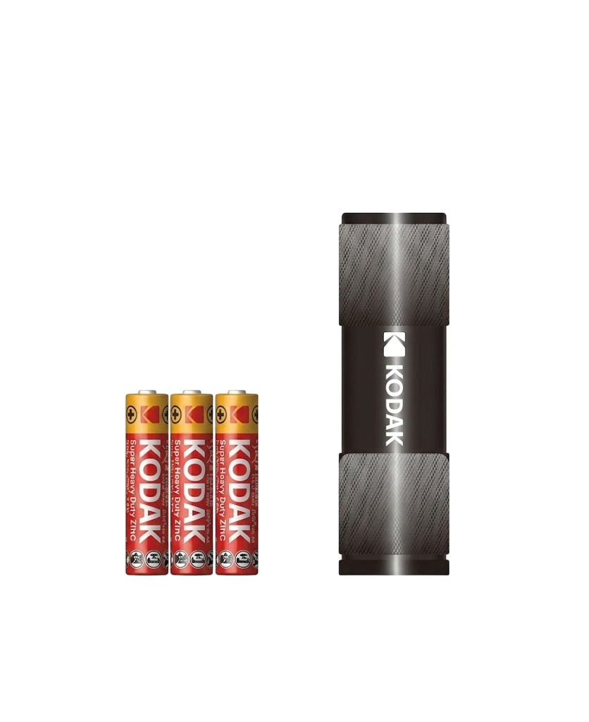 9-LED Flashlight in black metal housing