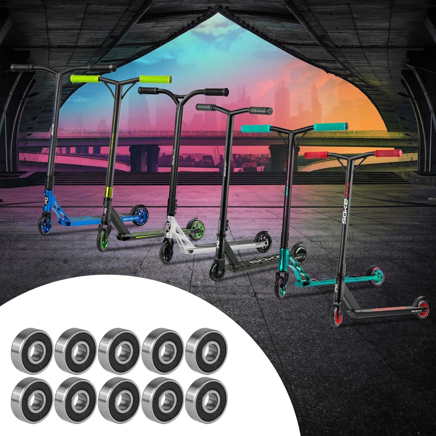 ABEC-9 bearings for scooters 10 pcs
