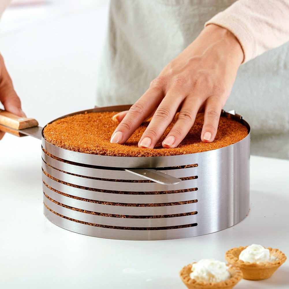 ACER 7-layer steel adjustable sponge cake cutting hoop 16-20 cm