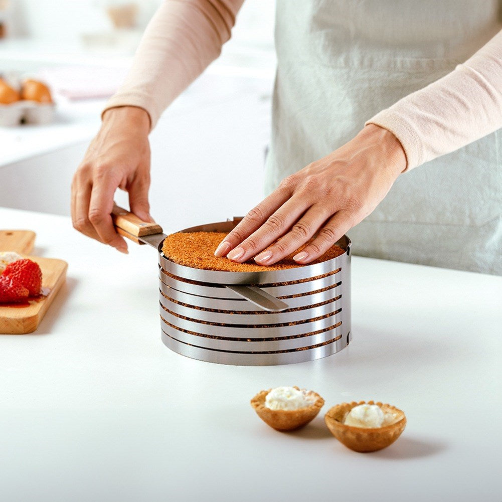 ACER 7-layer steel adjustable sponge cake cutting hoop 16-20 cm