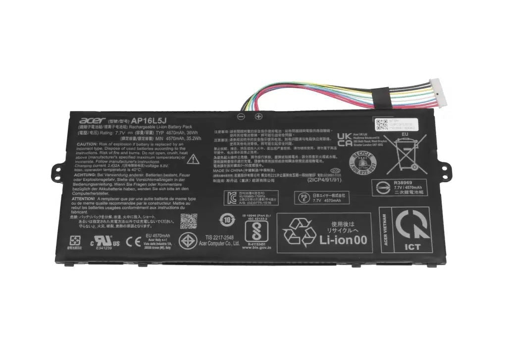 ACER Battery 4670mAh, 2S1P, 36Wh, Ap16L5J