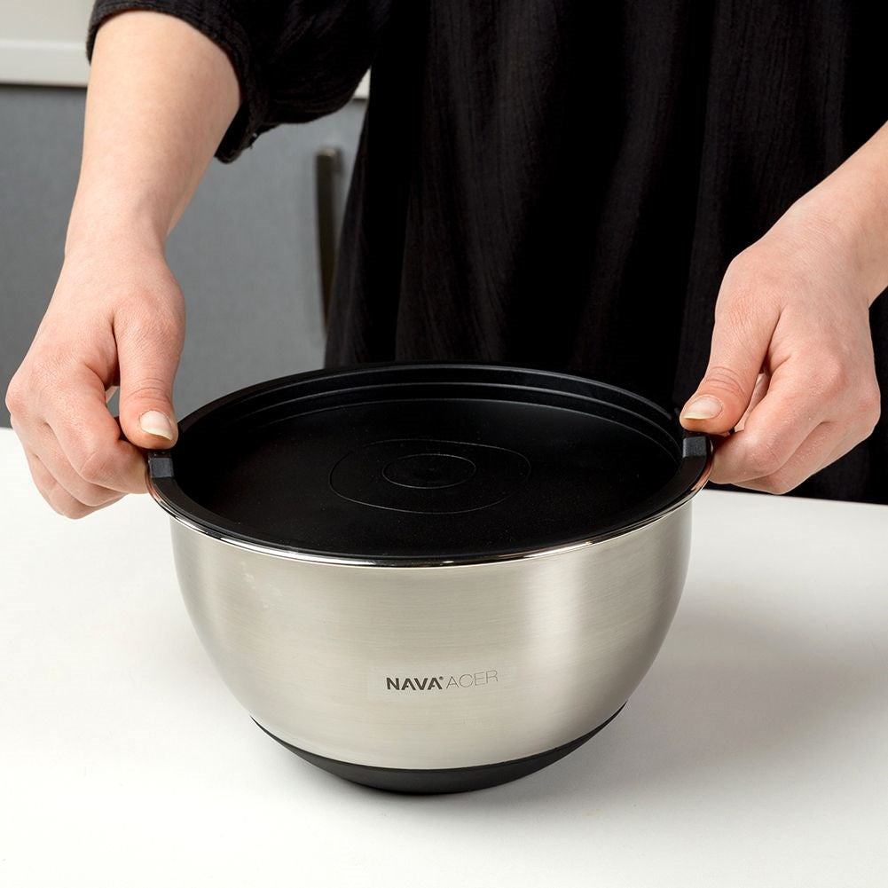 ACER steel kitchen bowl with non-slip lid 29.5 cm, 8 l