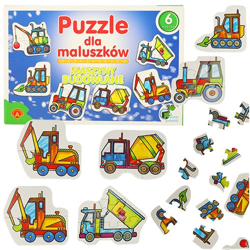 ALEXANDER Puzzle for toddlers - construction machines 2+