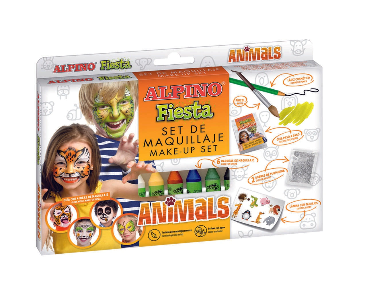 ALPINO face painting set animals 6 colours