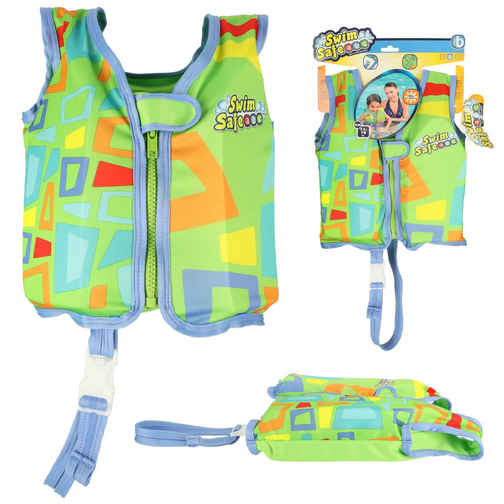 AQUASTAR Children's swimming waistcoat green