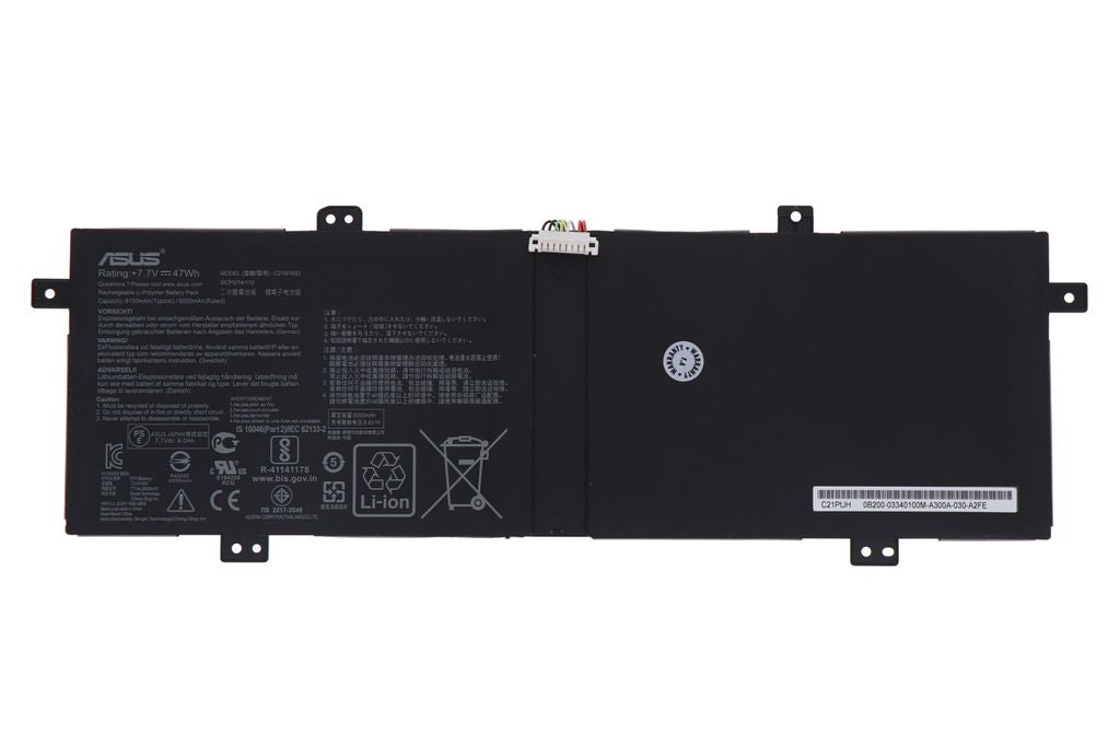ASUS Battery C21N1833 6150 mAh / 47Wh / 7.7V / 2 cells