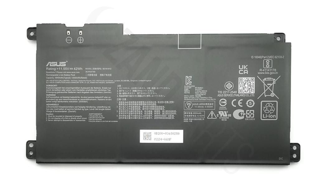 ASUS Battery C31N1912 3640mAh / 42Wh / 11.55V / 3 cells