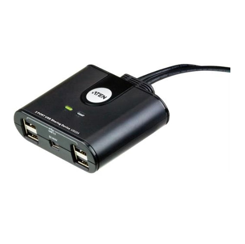 ATEN Manual USB 2.0 Switch, 2 PCs to 4 Devices - Black