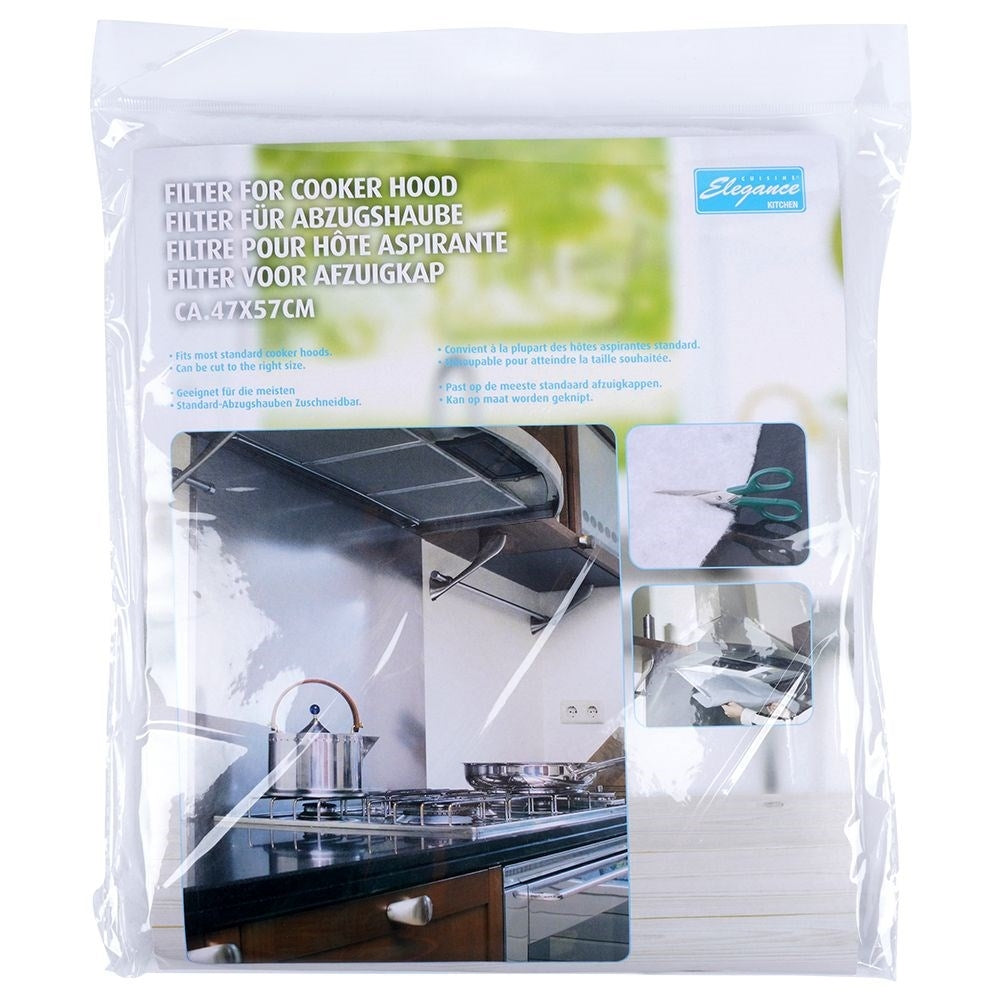 Absorbent grease filter for kitchen hood