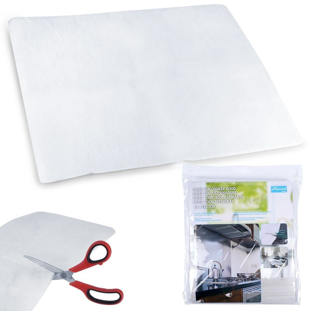 Absorbent grease filter for kitchen hood