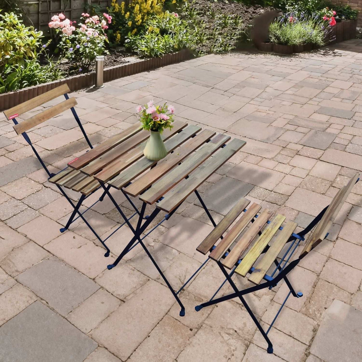 Acacia Wood Garden Furniture Set – Table and 2 Chairs