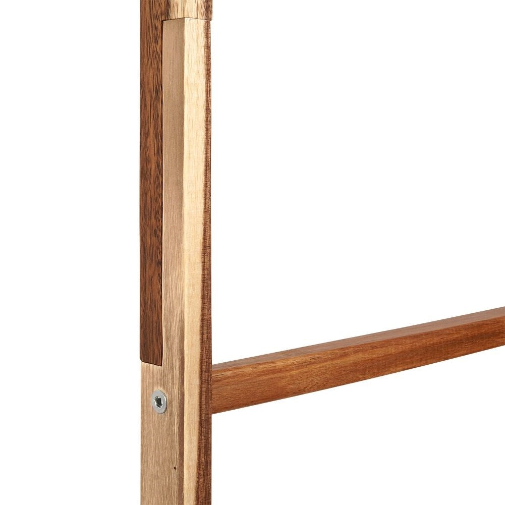 Acacia wood ladder with 6 steps for towels and decoration