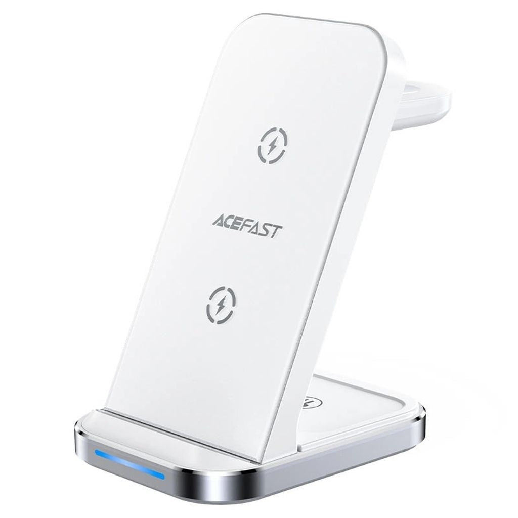 Acefast 3in1 Wireless charging station for phone, headphones, smartwatch - White