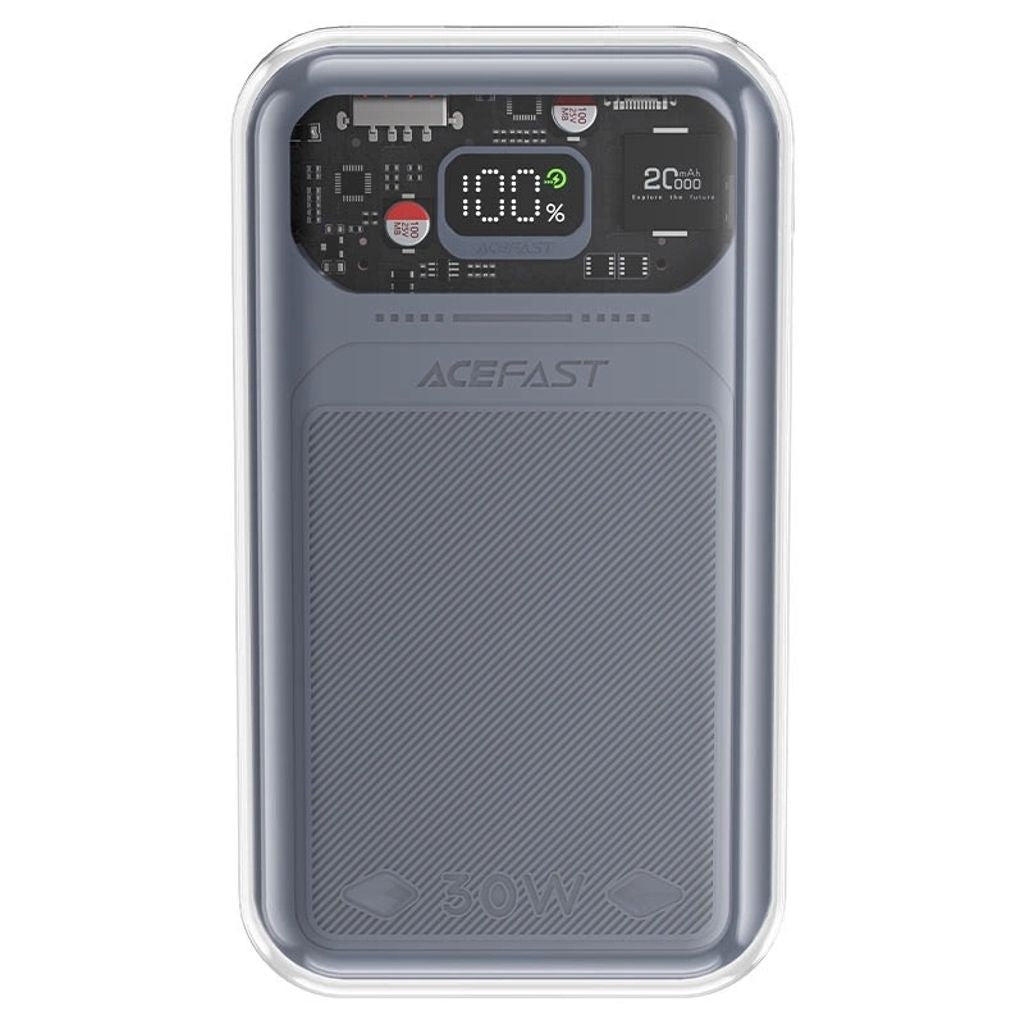 Acefast Powerbank 20000mAh Quick Charge 30W Sparkling Series - Grey