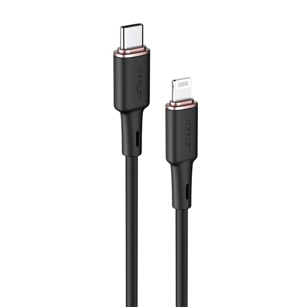 Acefast USB-C to Lightning cable MFI, 1.2m, 30W, 3A - Black