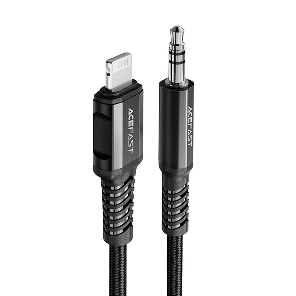 Acefast audio cable Lightning to 3.5 mm AUX minijack (male) MFI, 1.2 m - black