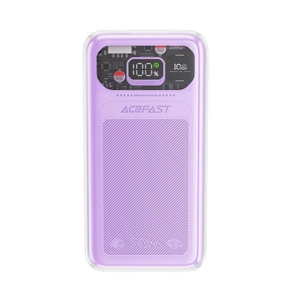 Acefast power bank 10000mAh fast charge 30W Sparkling Series - Purple