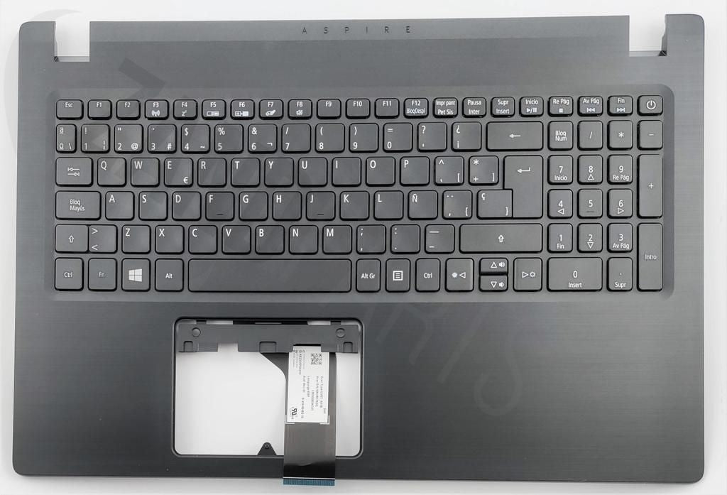Acer A315-21/31/51 Keyboard (SPANISH) & Upper Cover (BLACK)
